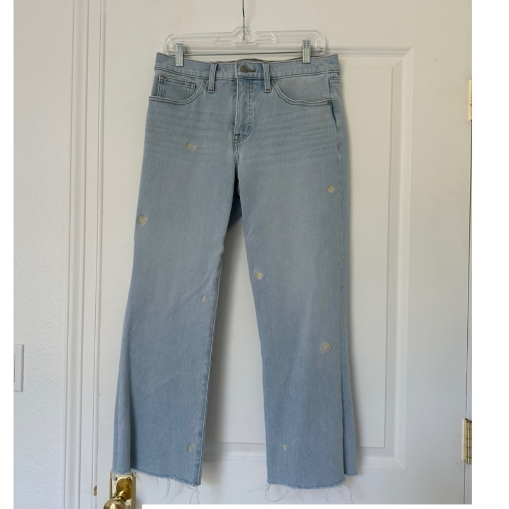 Lucky Brand Light Wash Denim w/ Embroidered Flowers